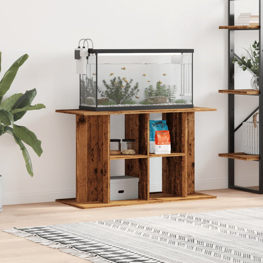 antik fa színű szerelt fa akváriumállvány 100 x 40 x 60 cm