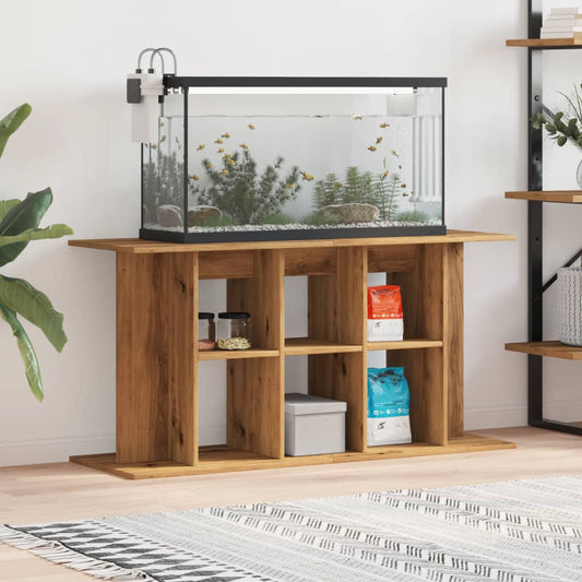 kézműves tölgyfa akváriumállvány 120 x 40 x 60 cm rétegelt fából