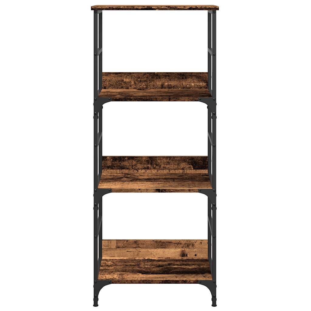 antik fa színű szerelt fa könyvszekrény 50 x 33 x 117,5 cm