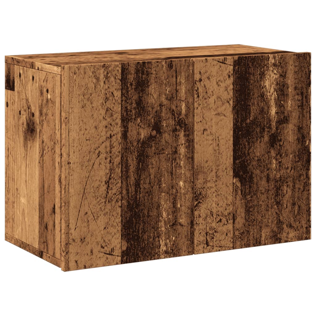 antik fa színű falra szerelhető TV-szekrény 60 x 30 x 41 cm