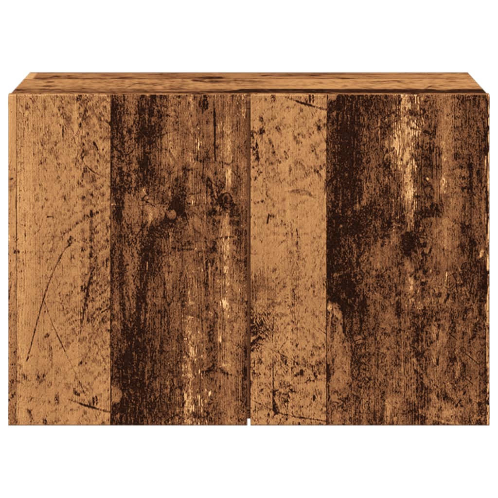 antik fa színű falra szerelhető TV-szekrény 60 x 30 x 41 cm