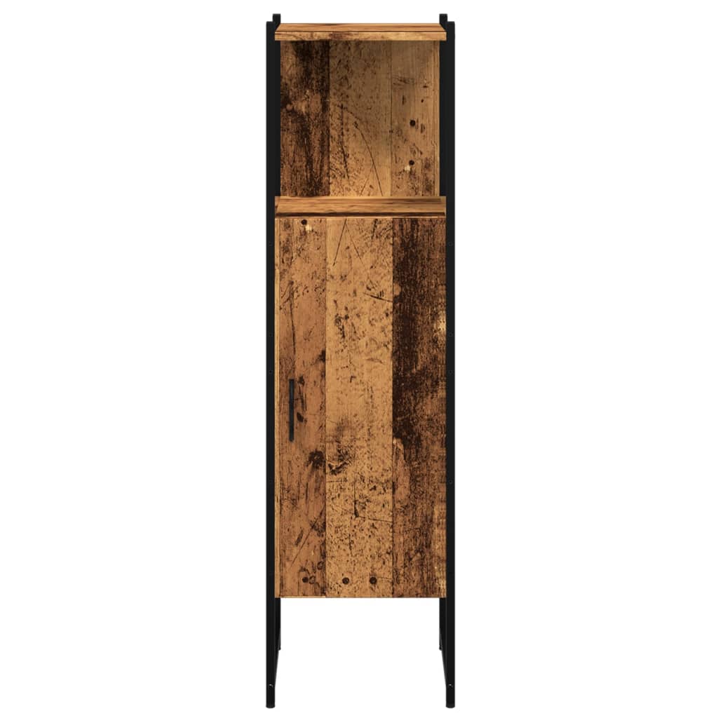 antik fa színű szerelt fa fürdőszobaszekrény 33 x 33 x 120,5 cm