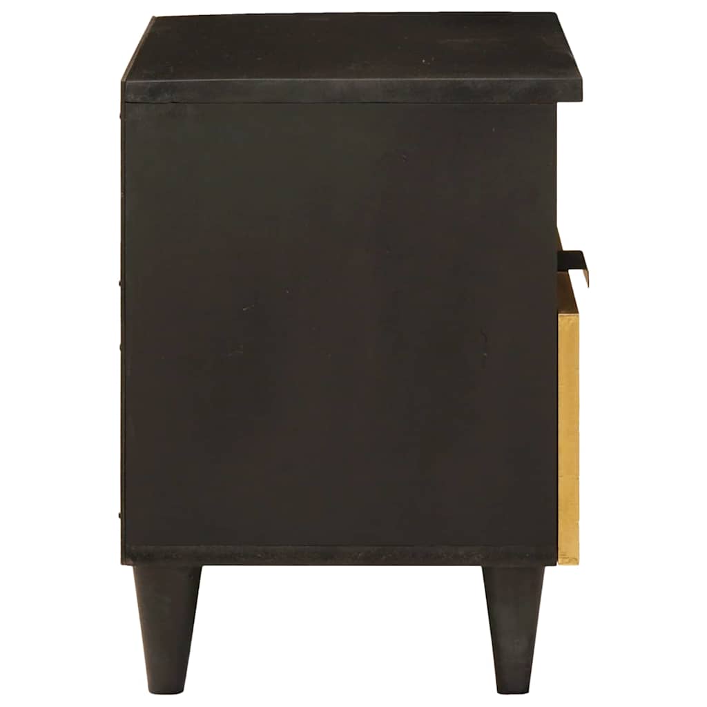 Éjjeli asztal fiókkal 2 pcs Fekete és Arany 40 x 33 x 46 cm