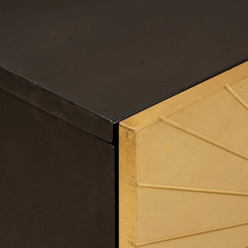 Éjjeli asztal fiókkal Fekete és Arany 50 x 33 x 60 cm