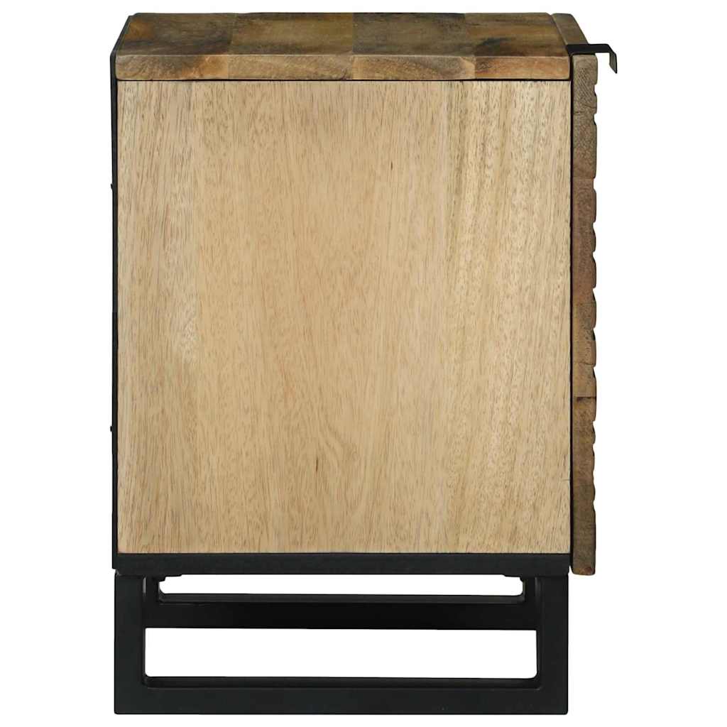 Éjjeliszekrény 2 pcs Barna 40 x 33 x 46 cm tömör mangófa