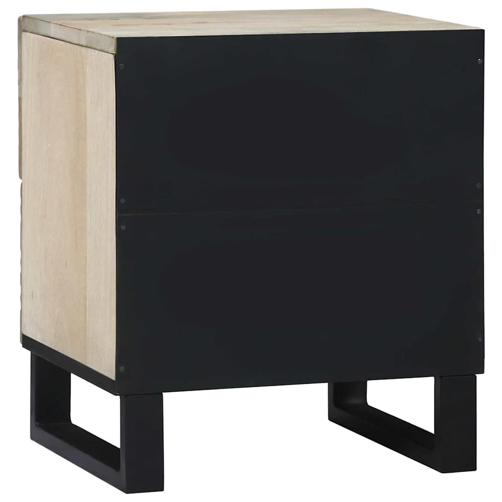 Éjjeliszekrény fiókkal 2 pcs Fehér és fekete 40 x 33 x 46 cm