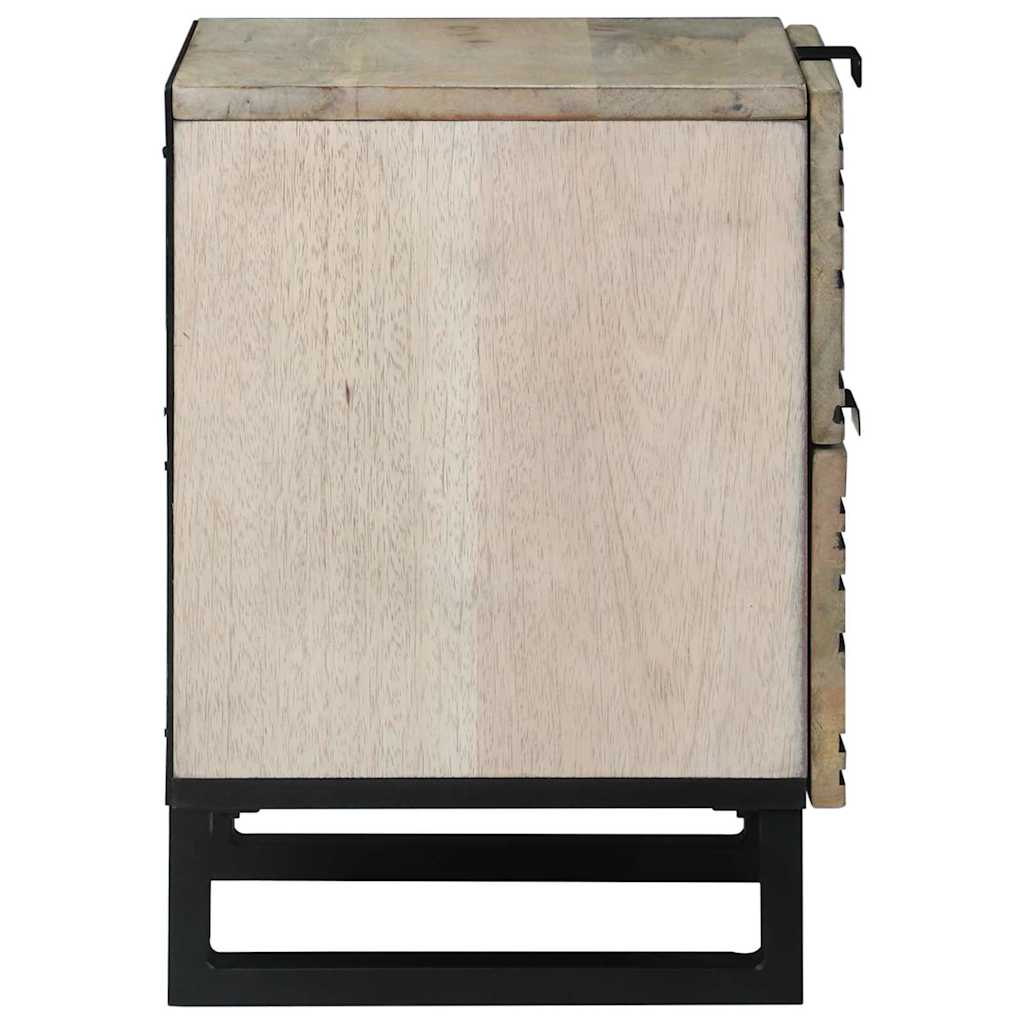 Éjjeliszekrény fiókkal 2 pcs Fehér és fekete 40 x 33 x 46 cm