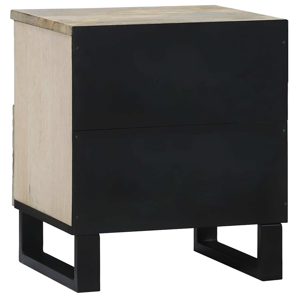 Éjjeliszekrény fiókkal 2 pcs Fehér és fekete 40 x 33 x 46 cm