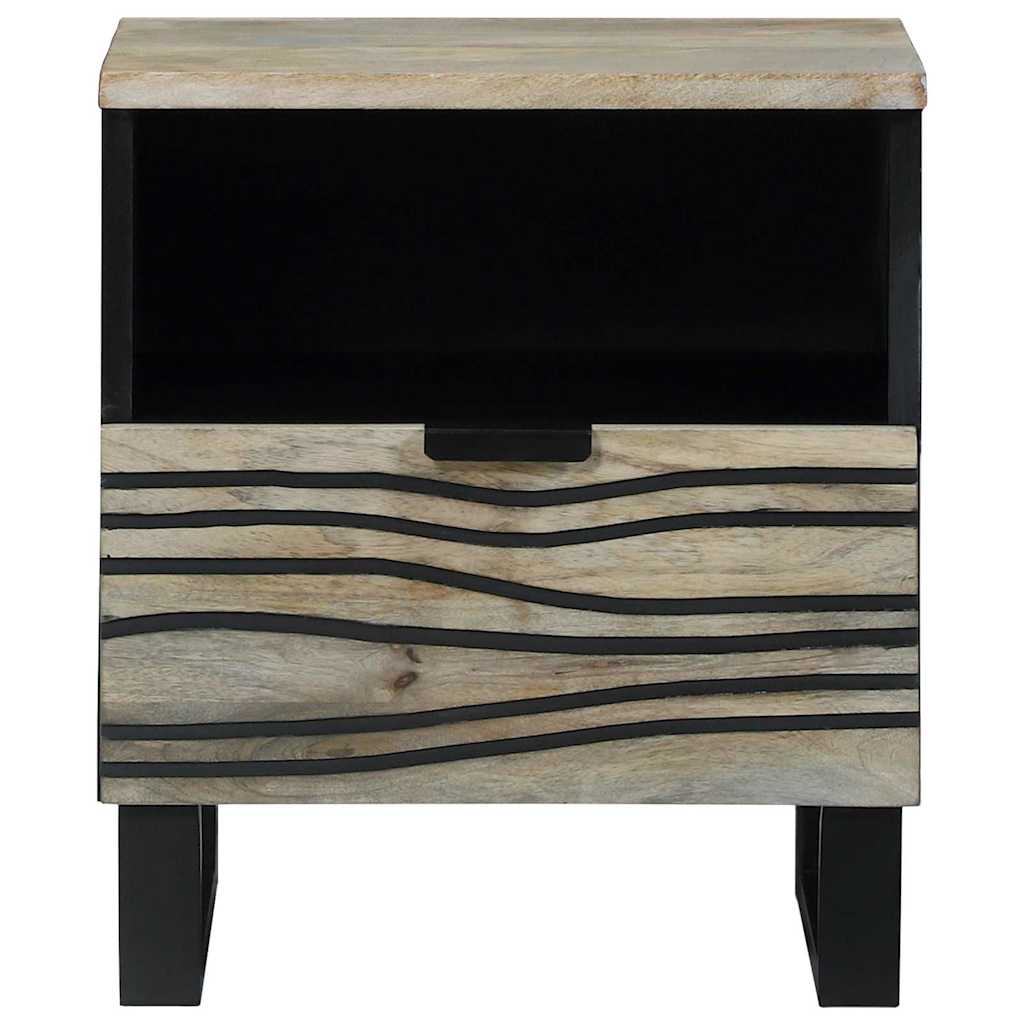 Éjjeliszekrény fiókkal 2 pcs Fehér és fekete 40 x 33 x 46 cm