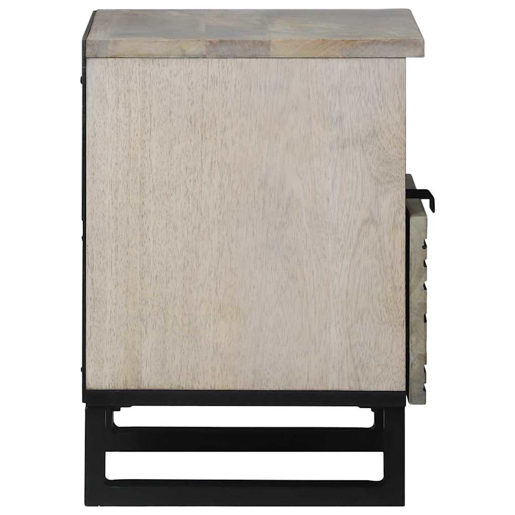 Éjjeliszekrény fiókkal 2 pcs Fehér és fekete 40 x 33 x 46 cm