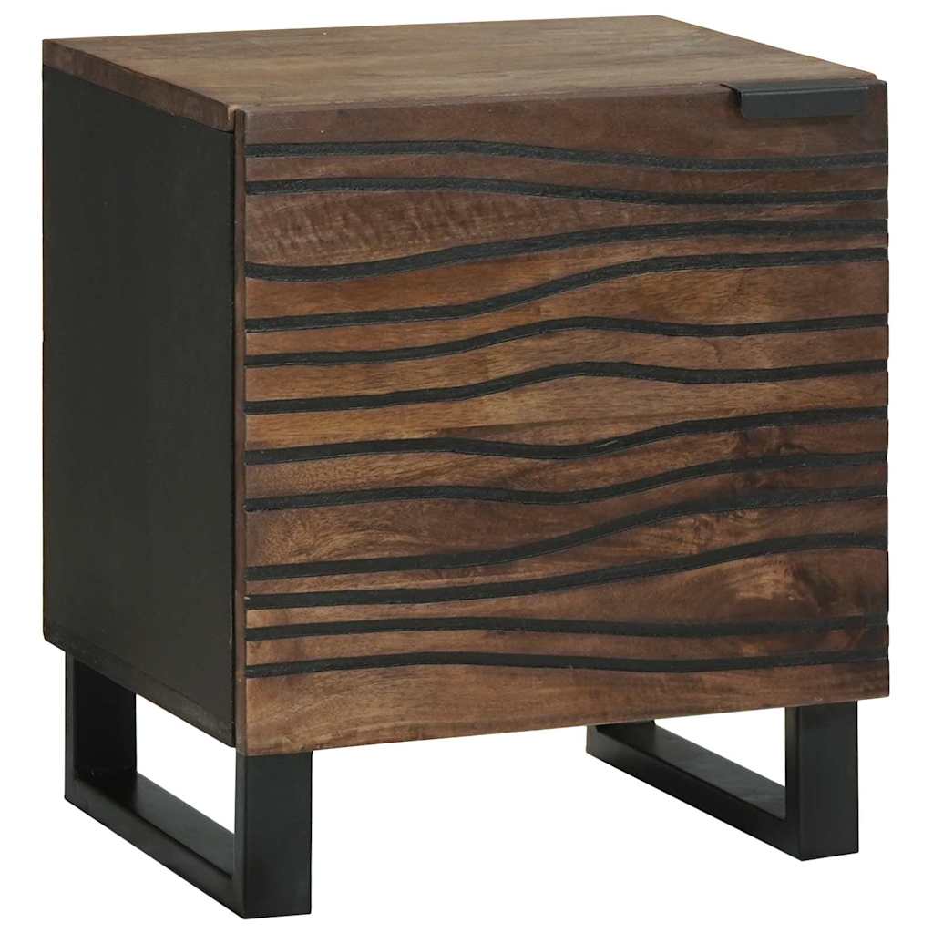 Éjjeliszekrény 2 pcs Dió 40 x 33 x 46 cm tömör mangófa