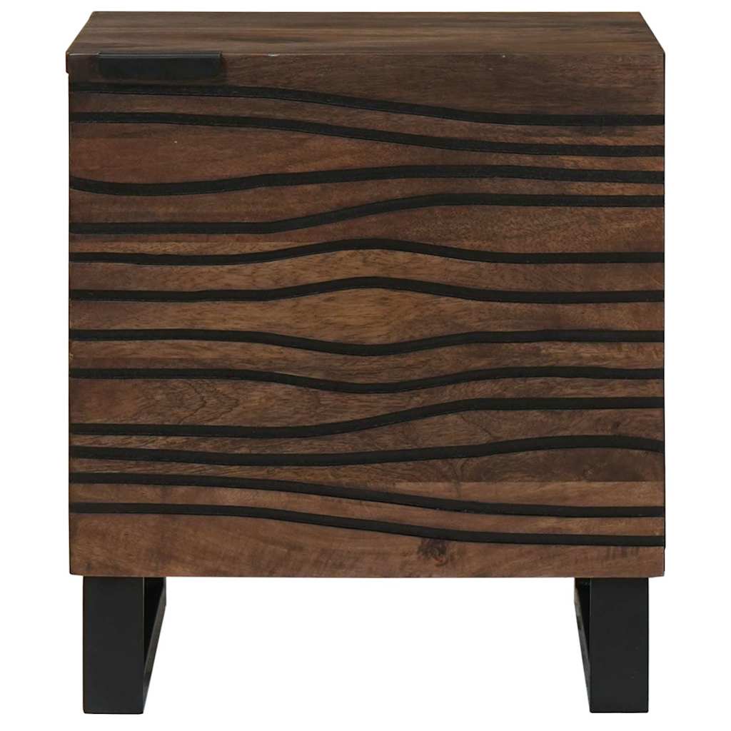 Éjjeliszekrény 2 pcs Dió 40 x 33 x 46 cm tömör mangófa