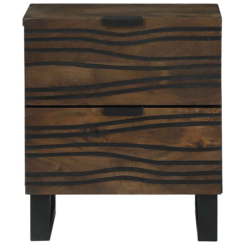 Éjjeliszekrény fiókkal 2 pcs Dió 40 x 33 x 46 cm tömör mangófa