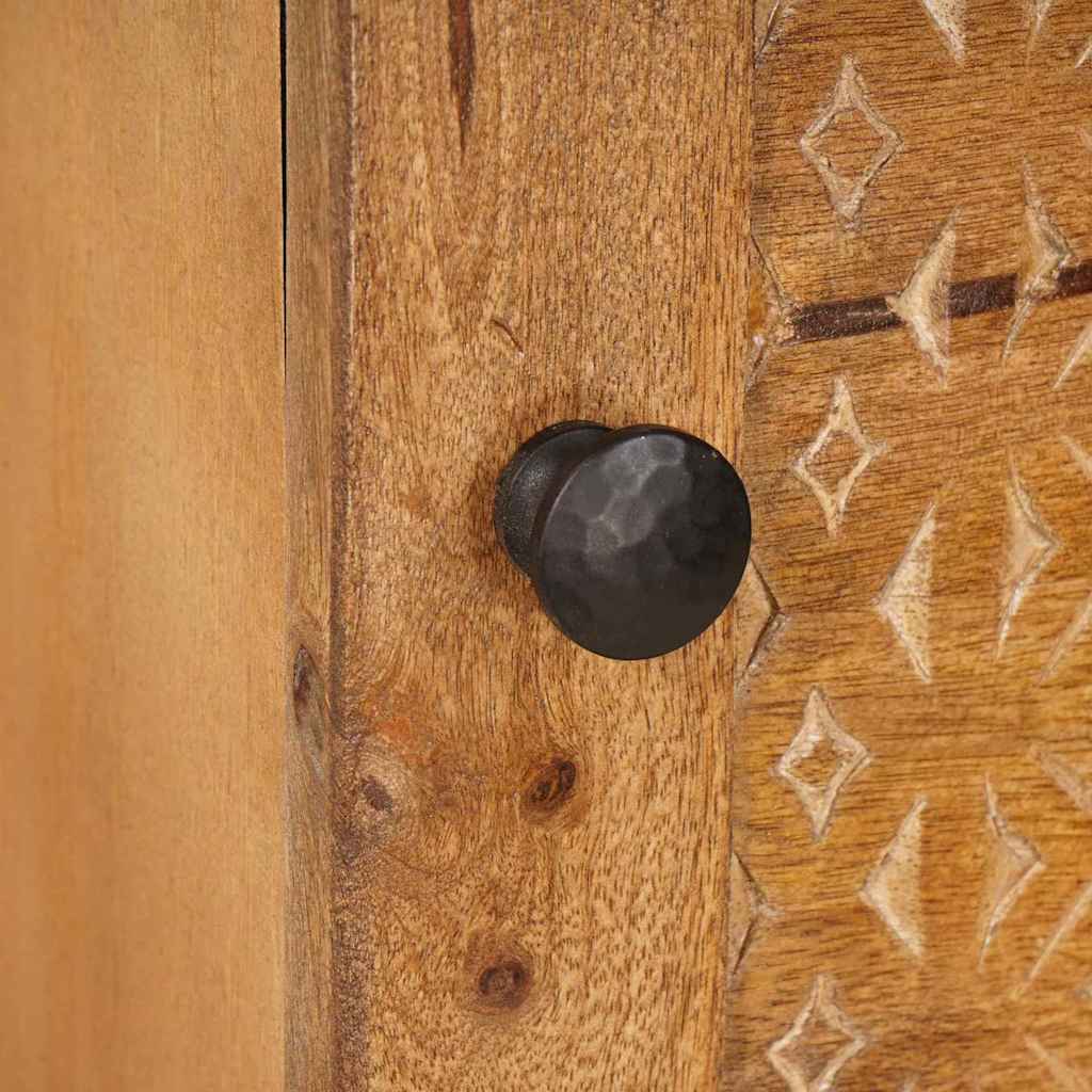 Magasfiú polcokkal Világosbarna 40 x 33 x 110 cm tömör mangófa