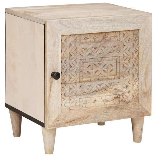 Éjjeli asztal Bézs 40 x 33 x 46 cm tömör mangófa