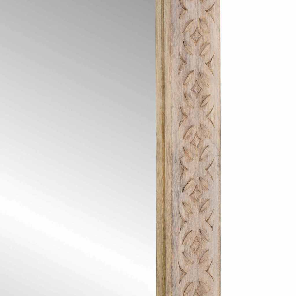 Tükör tükörrel Fehér 57 x 70 x 3 cm tömör mangófa