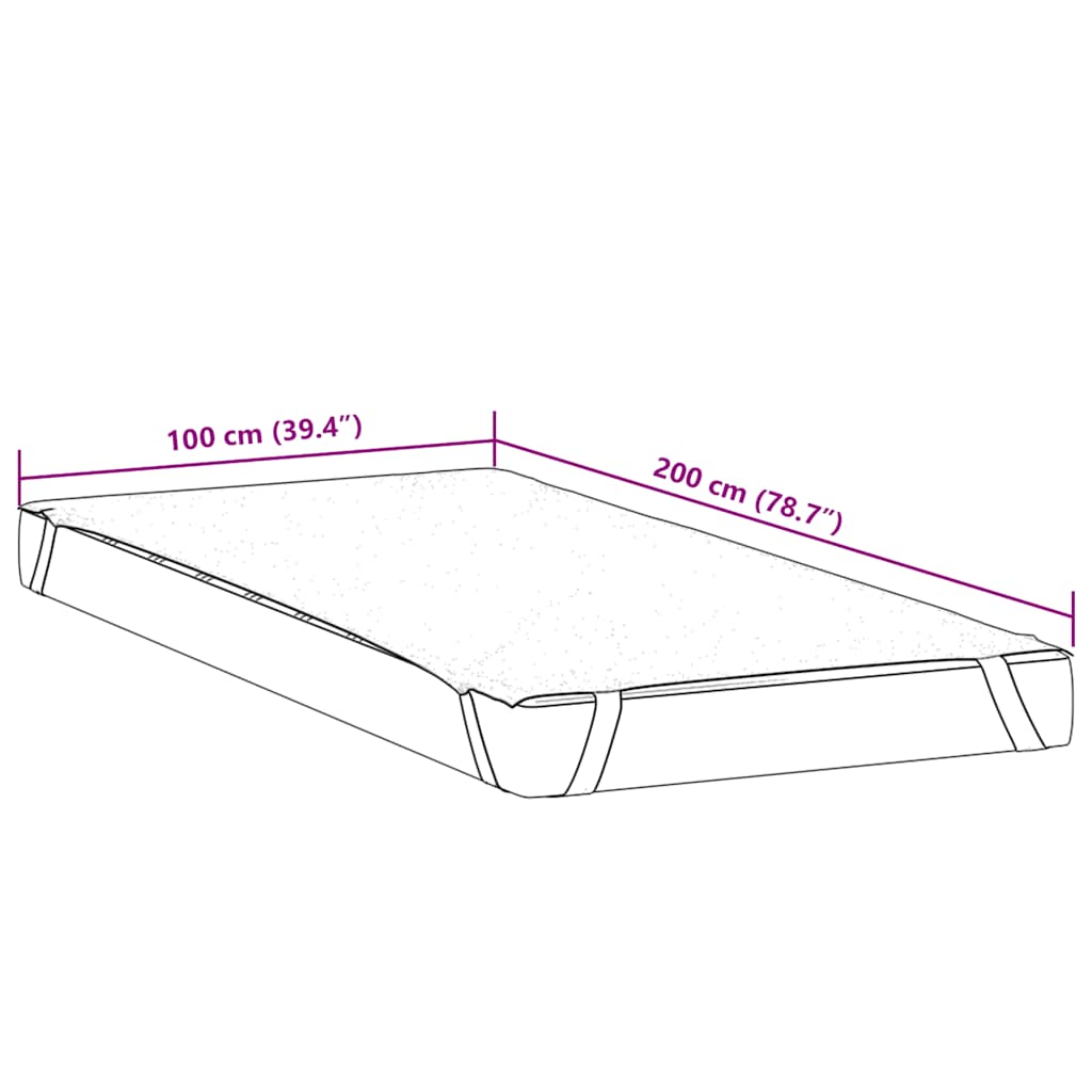 fehér matracvédő 100 x 200 cm vízálló