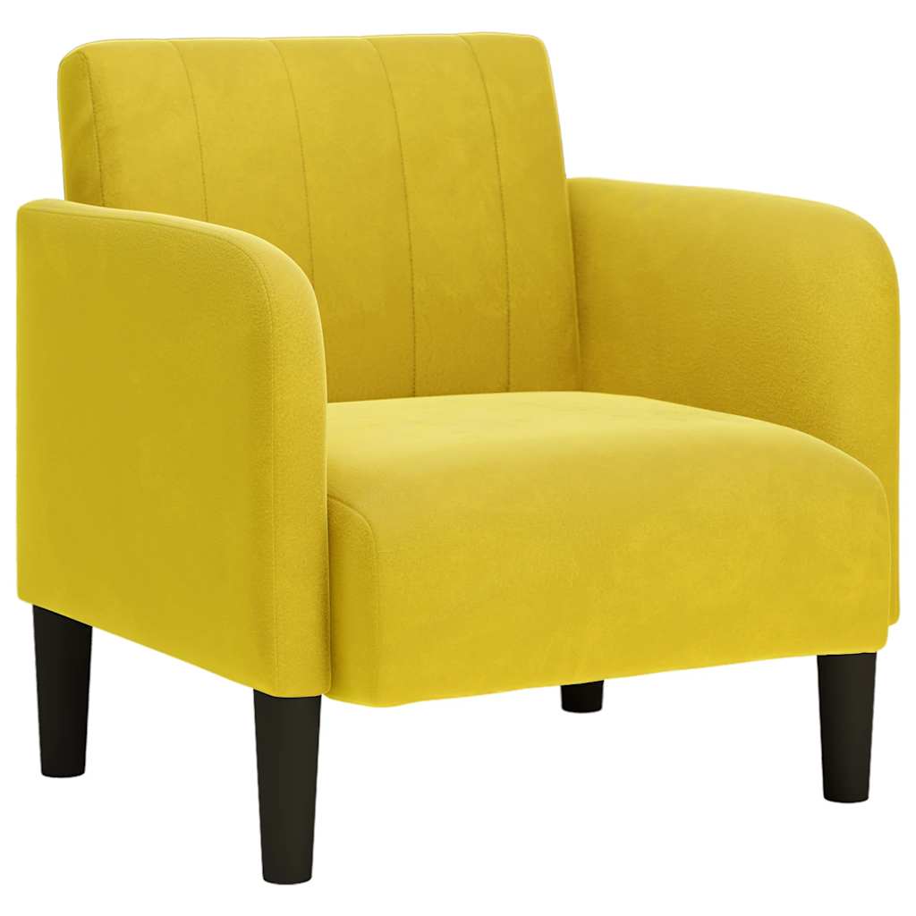 sárga bársony kanapészék karfás szék 54 cm