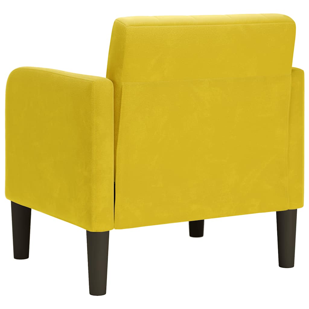 sárga bársony kanapészék karfás szék 54 cm