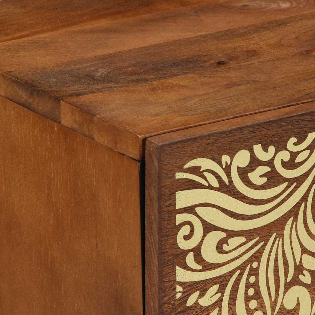 Éjjeliszekrény 2 pcs mézbarna 40 x 33 x 46 cm tömör mangófa