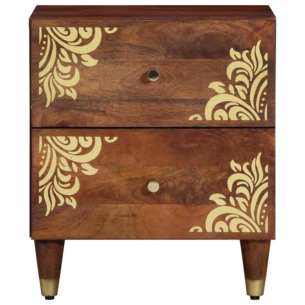 Éjjeliszekrény 2 pcs mézbarna 40 x 33 x 46 cm tömör mangófa