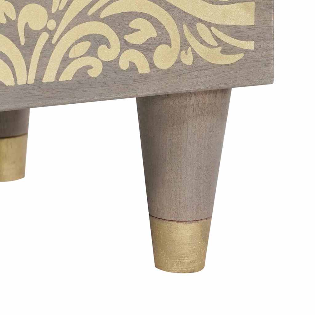 Éjjeliszekrény 2 pcs Szürke 40 x 33 x 46 cm tömör mangófa