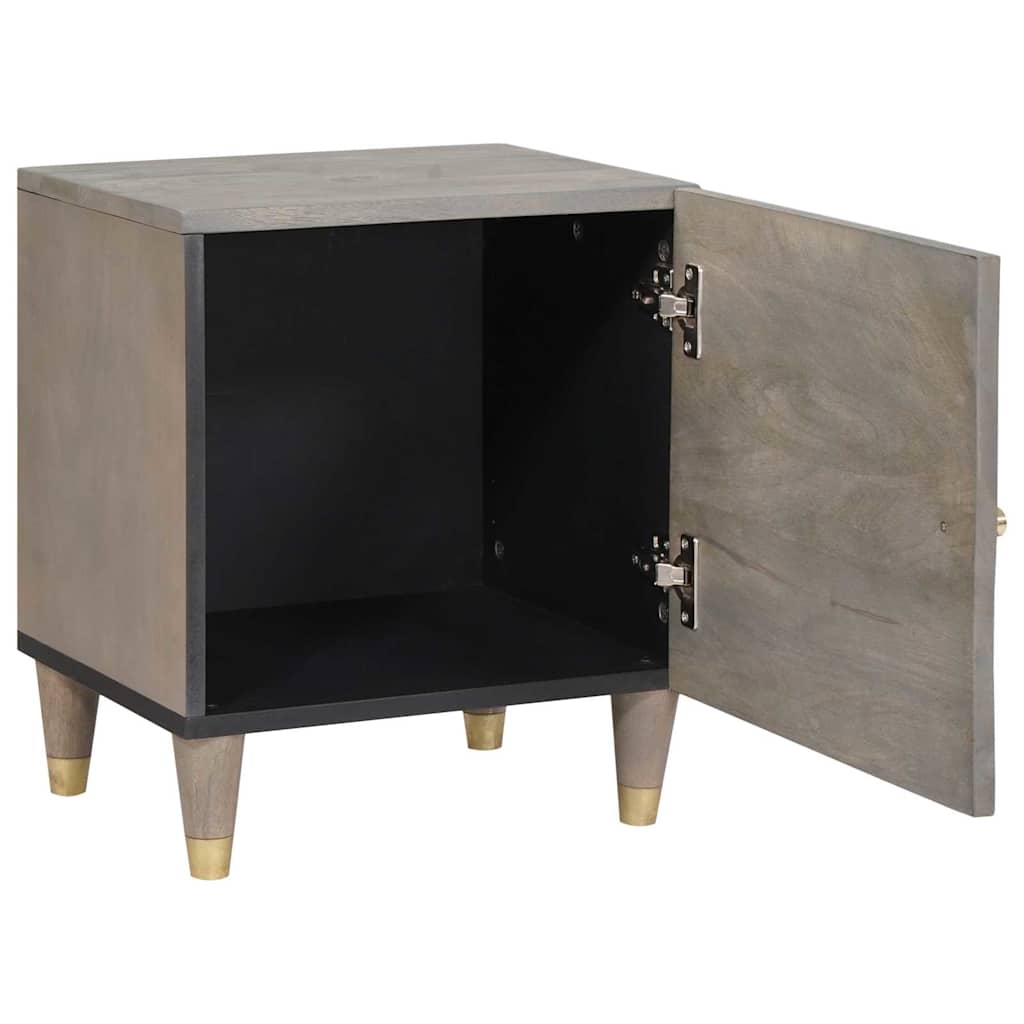 Éjjeliszekrény 2 pcs Szürke 40 x 33 x 46 cm tömör mangófa