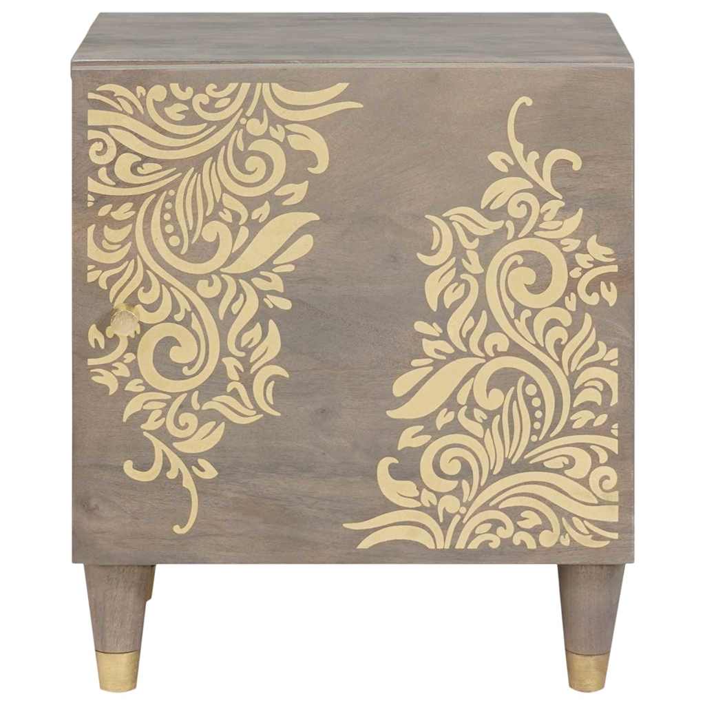 Éjjeliszekrény 2 pcs Szürke 40 x 33 x 46 cm tömör mangófa
