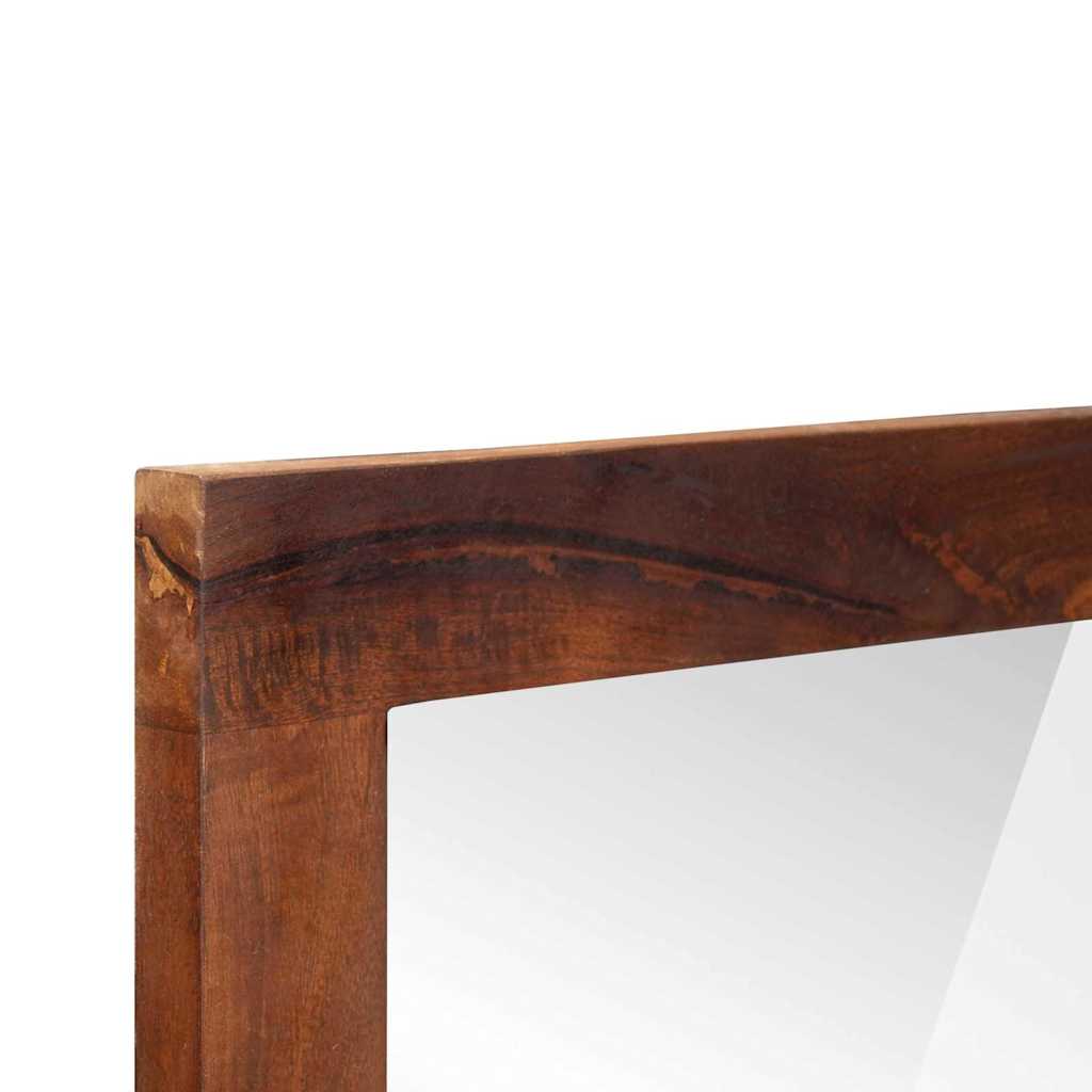 Tükör barna és ezüst 50 x 70 cm Szilárd mangófűrész áru, üveg