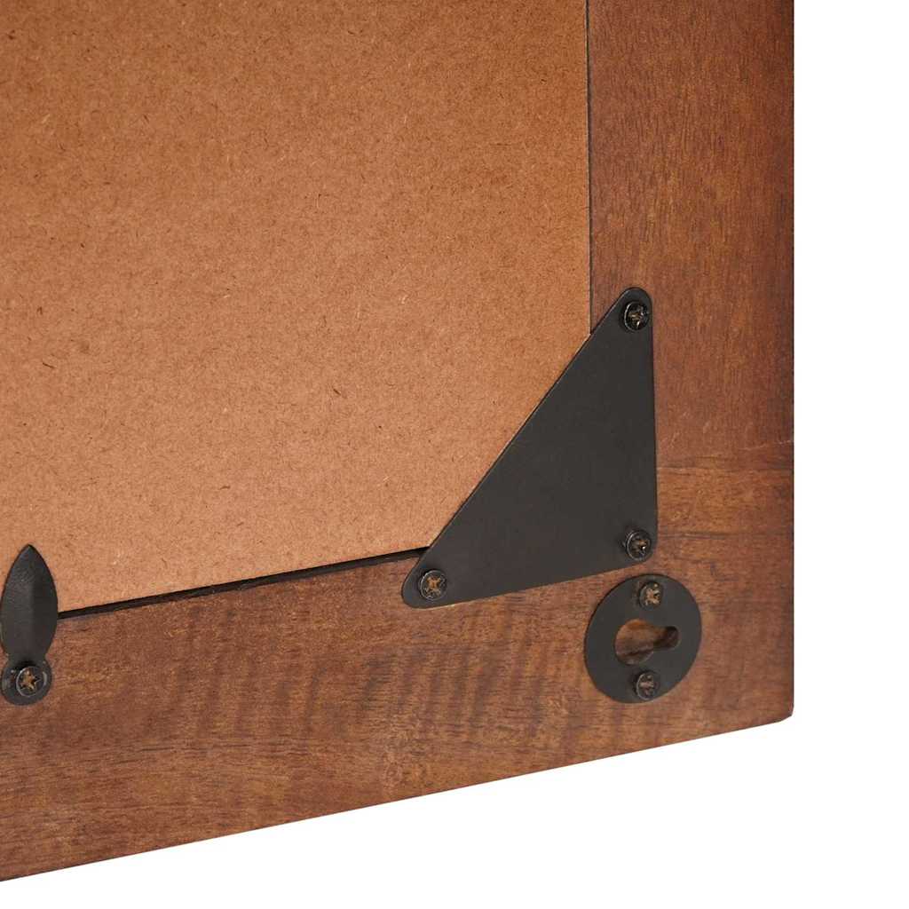 Tükör barna és ezüst 50 x 70 cm Szilárd mangófűrész áru, üveg