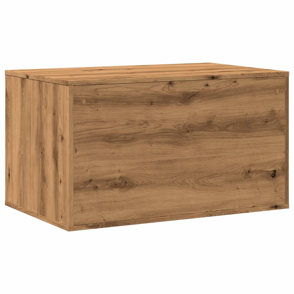 kézműves tölgy színű szerelt fa macskaalomdoboz 80 x 50 x 45 cm