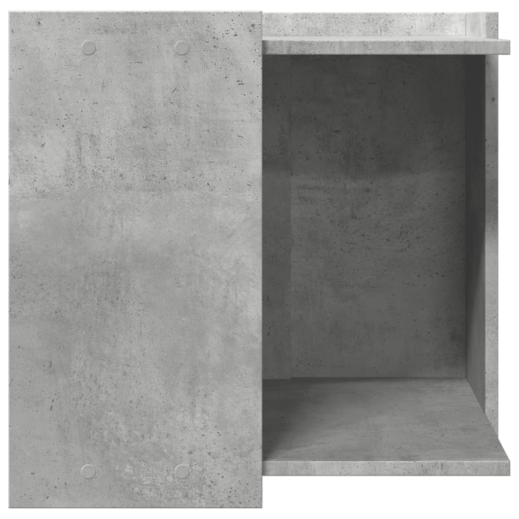 betonszürke szerelt fa macskaalomdoboz 53 x 53 x 51 cm