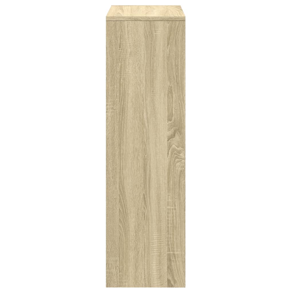  3 szintes sonoma tölgy fa térelválasztó könyvespolc 99x29x99 cm