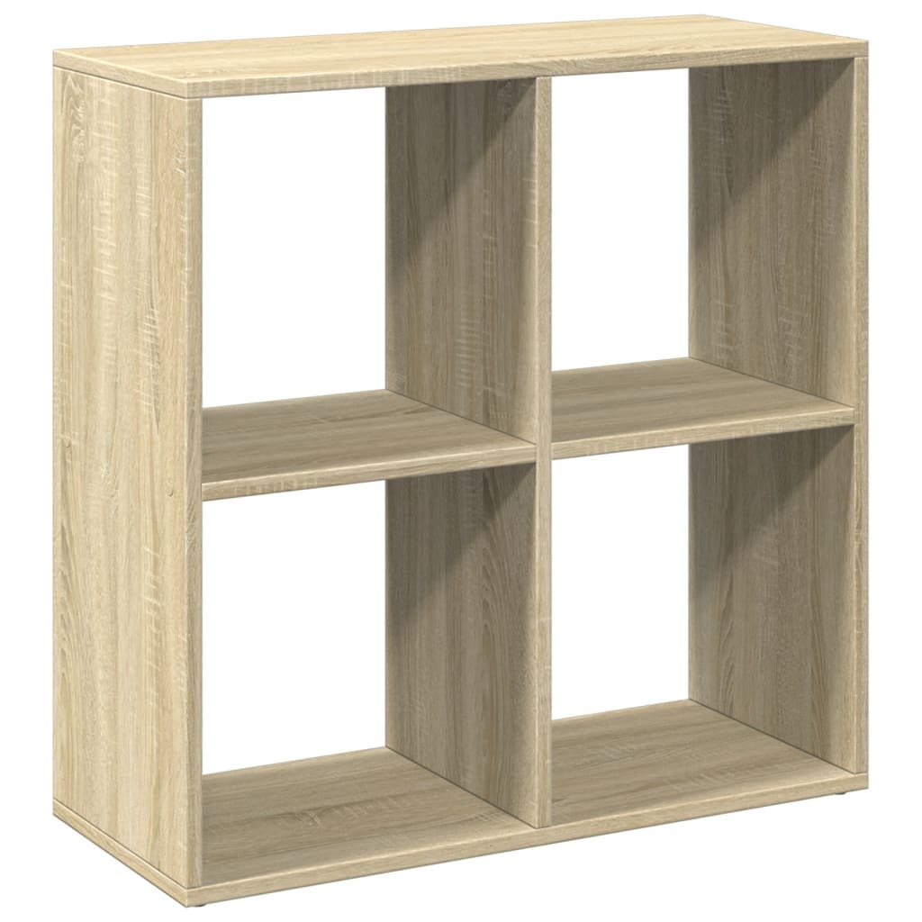 sonoma tölgy szerelt fa elválasztó könyvespolc 69,5x29x69,5 cm