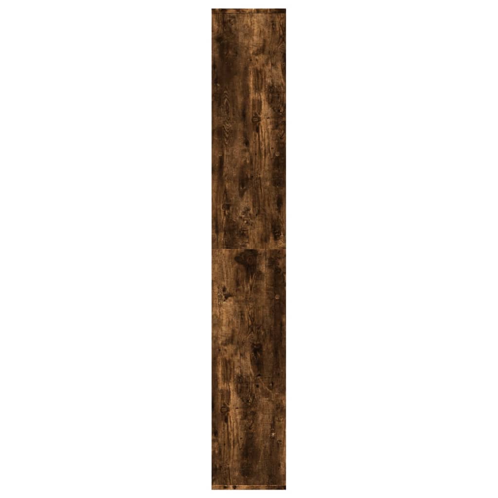 füstös tölgy szerelt fa elválasztó könyvespolc 67x25x161,5 cm