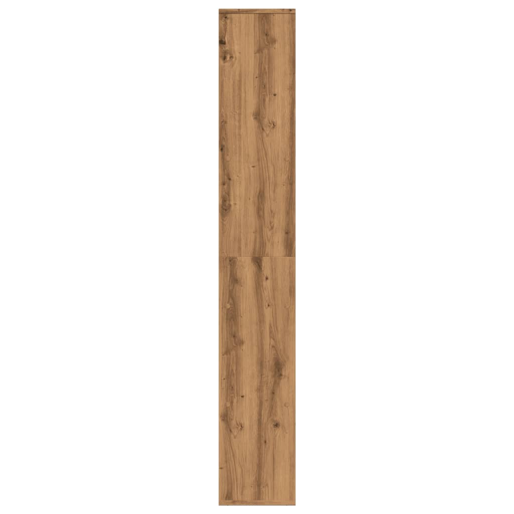 kézműves tölgy szerelt fa elválasztó könyvespolc 67x25x161,5 cm
