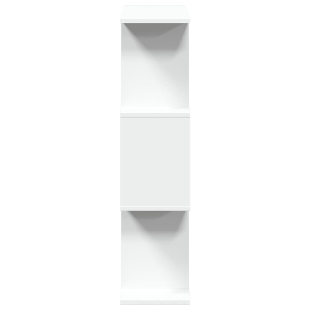 3-szintes fehér szobaelválasztó könyvespolc 70 x 24 x 97 cm rétegelt fa