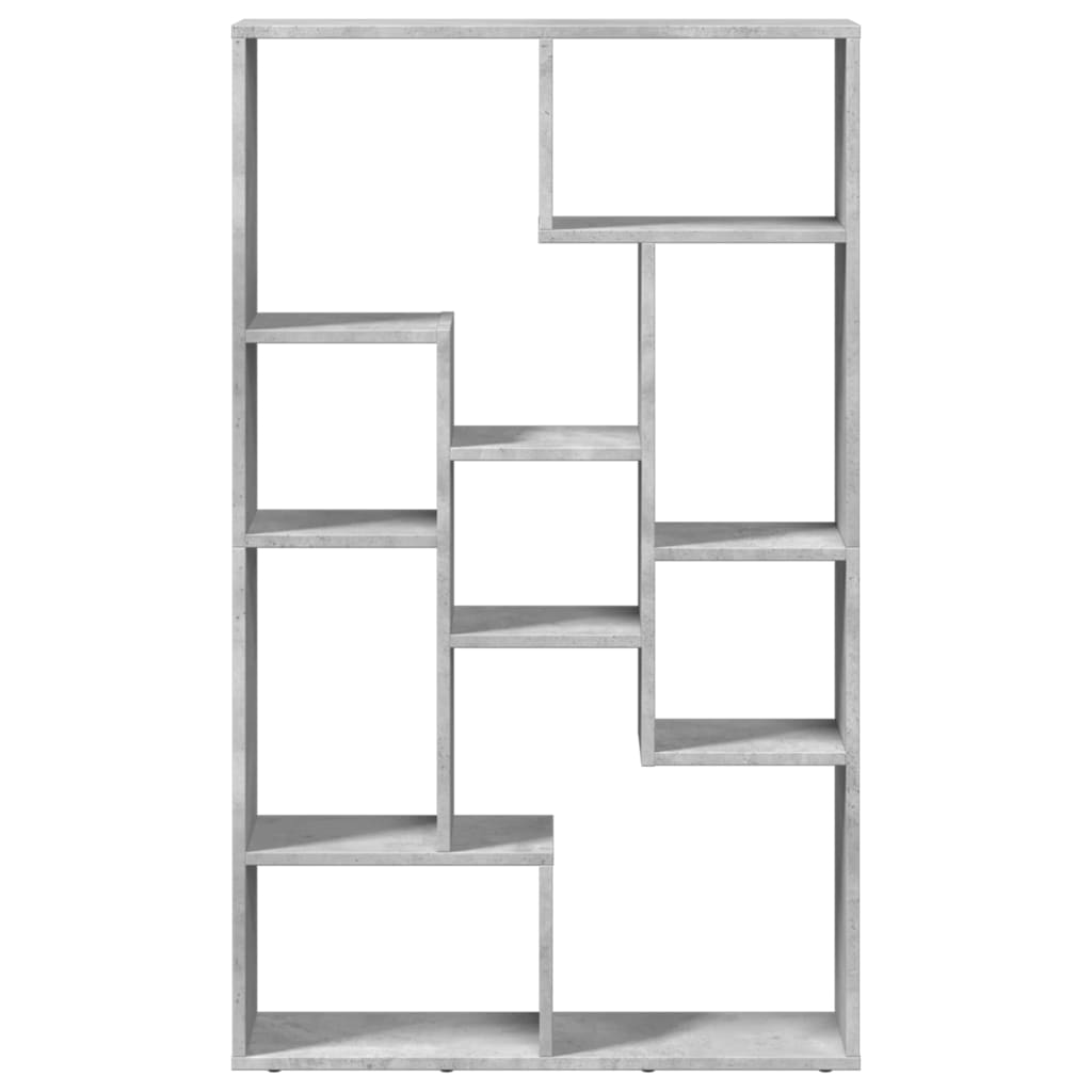 betonszürke szerelt fa könyvespolc 72 x 20 x 120 cm