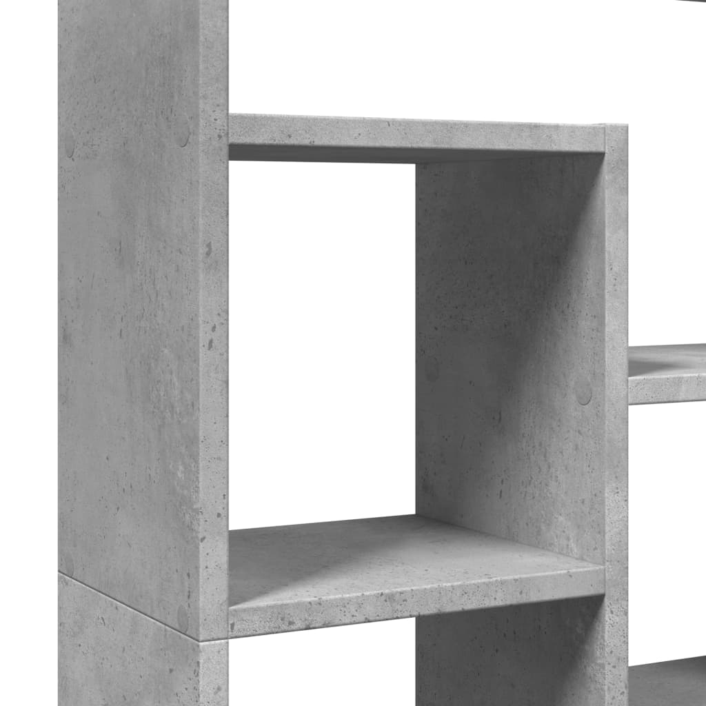 betonszürke szerelt fa könyvespolc 72 x 20 x 120 cm