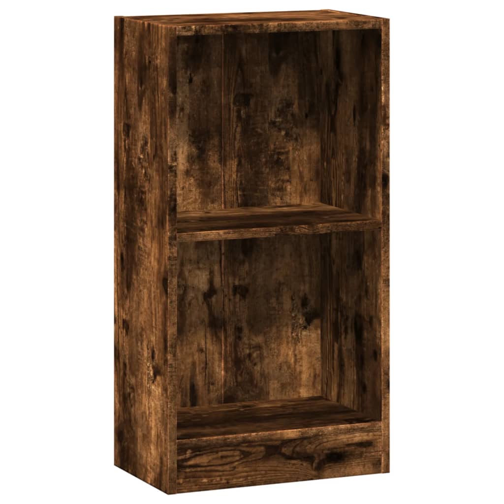 füstös tölgy színű szerelt fa könyvszekrény 40 x 24 x 76 cm