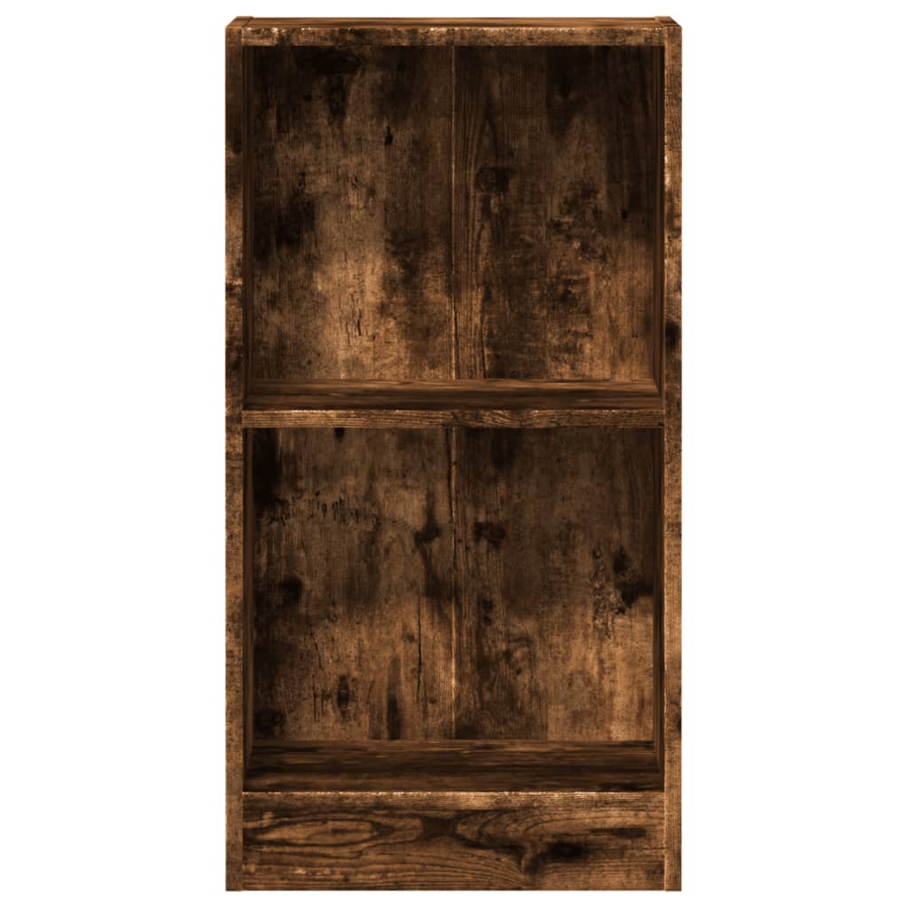füstös tölgy színű szerelt fa könyvszekrény 40 x 24 x 76 cm