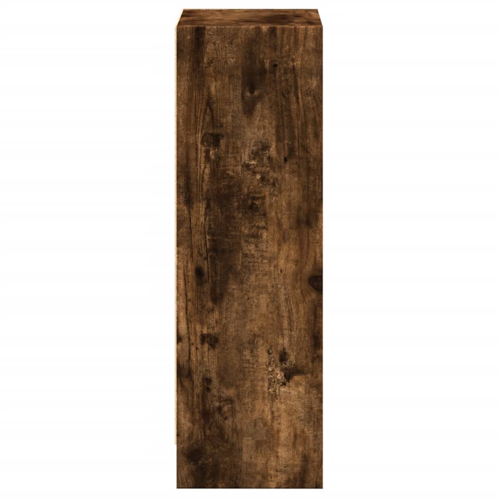 füstös tölgy színű szerelt fa könyvszekrény 40 x 24 x 76 cm