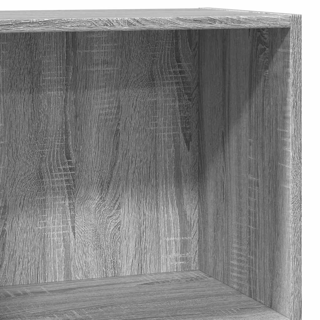 szürke sonoma színű szerelt fa könyvespolc 40 x 24 x 76 cm
