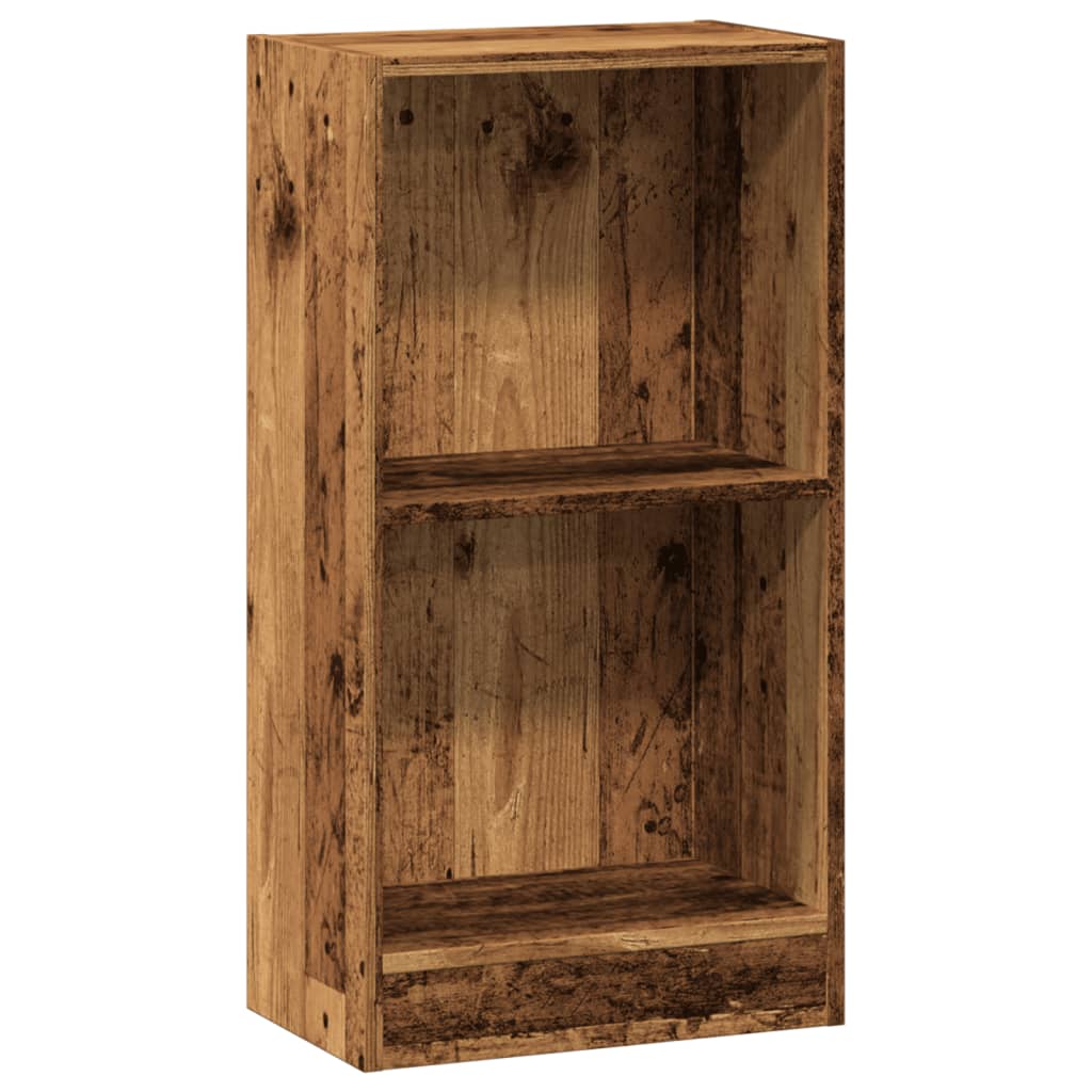 antik fa színű szerelt fa könyvespolc 40 x 24 x 76 cm