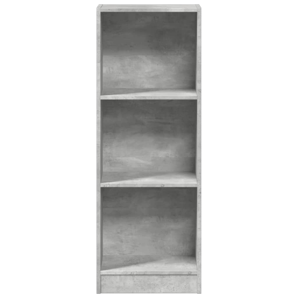 betonszürke szerelt fa könyvespolc 40 x 24 x 109 cm