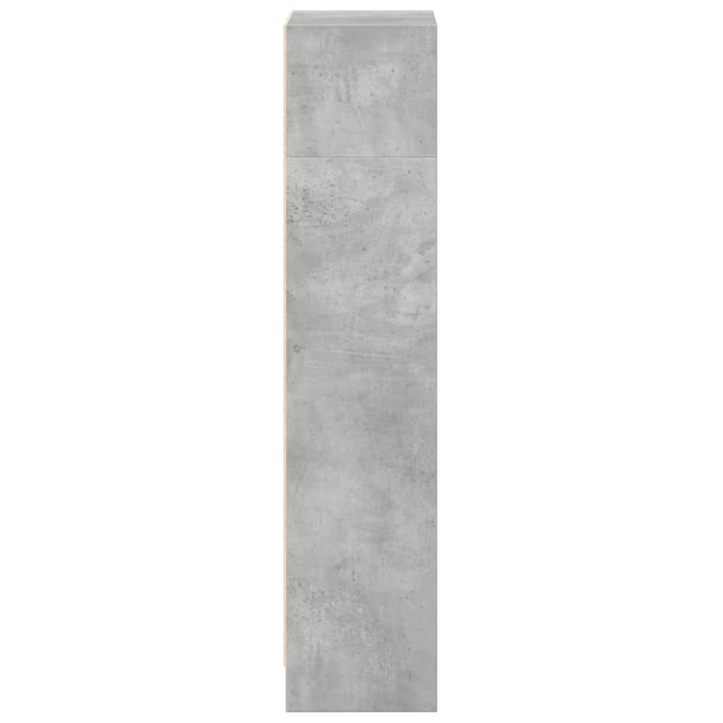 betonszürke szerelt fa könyvespolc 40 x 24 x 109 cm