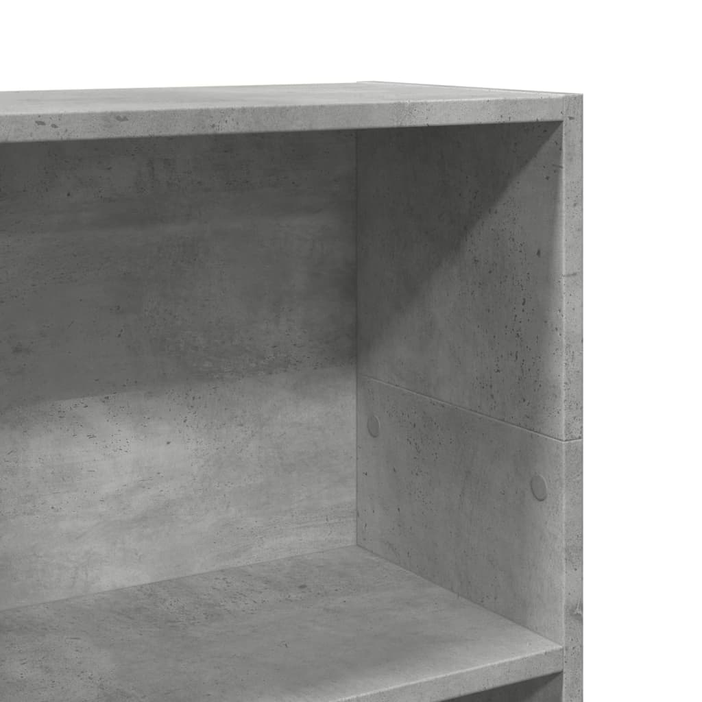 betonszürke szerelt fa könyvespolc 40 x 24 x 109 cm