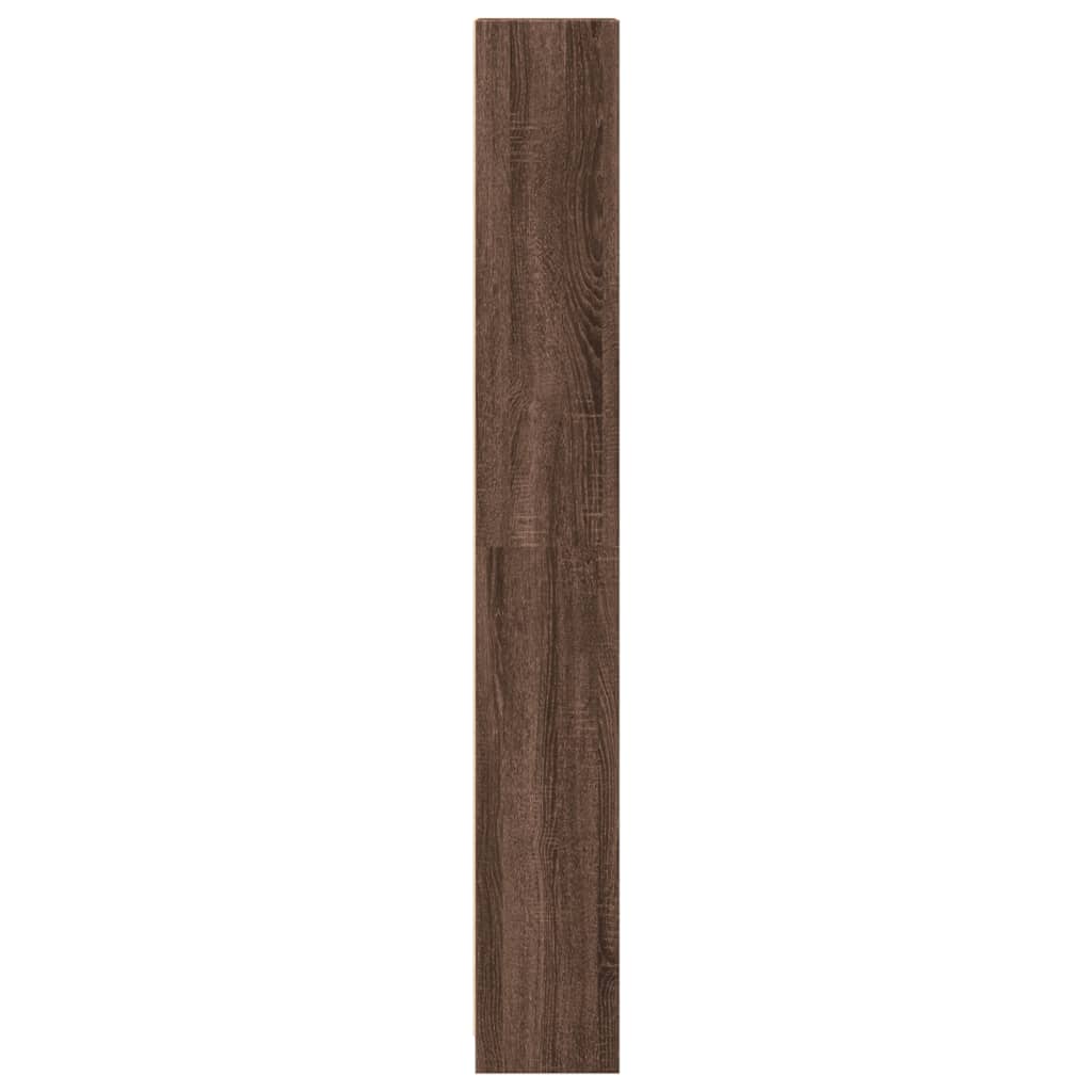 barna tölgy színű szerelt fa könyvszekrény 40 x 24 x 176 cm