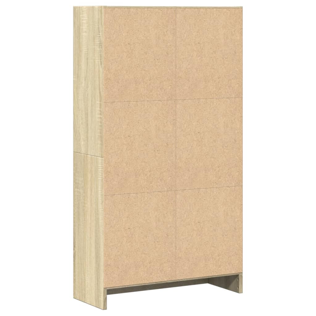sonoma tölgy színű szerelt fa könyvespolc 60 x 24 x 109 cm
