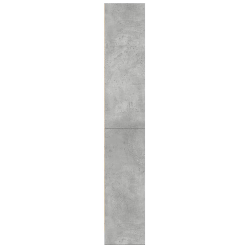 betonszürke szerelt fa könyvespolc 60 x 24 x 143 cm